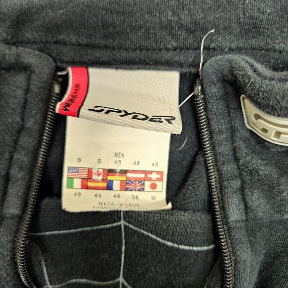 Spyder Mens Black 1/4 Zip Mock Neck Web Shirt Small - Picture 7 of 8